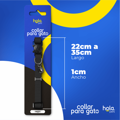 Hola Pets – Collar para Gato con Hebilla de Seguridad