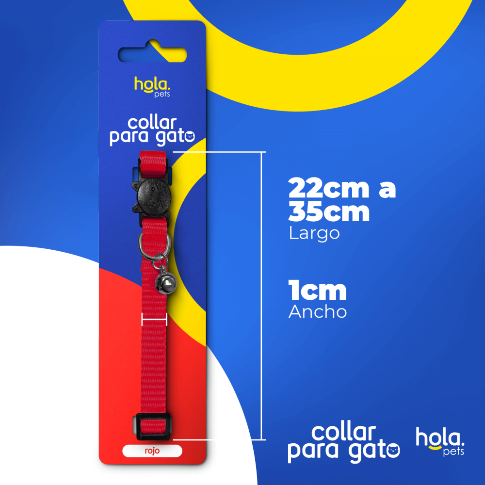 Hola Pets – Collar para Gato con Hebilla de Seguridad