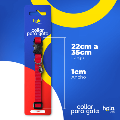 Hola Pets – Collar para Gato con Hebilla de Seguridad
