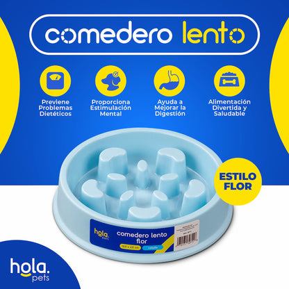 Hola Pets – Comedero Lento Flor