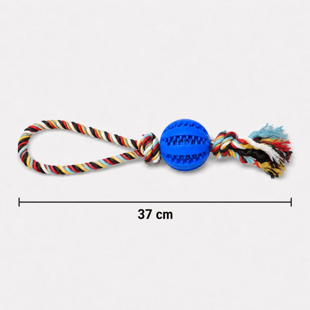 Juguete de Cuerda con Pelota para Perro 37 cm
