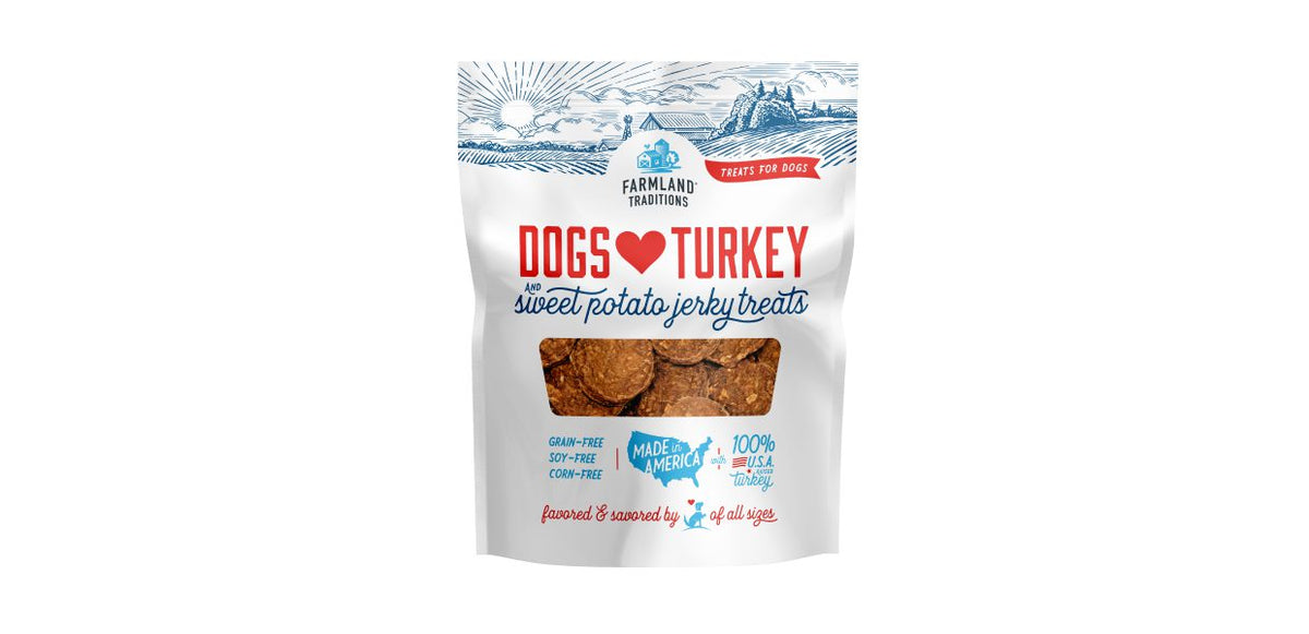 Farmland – Dogs Love Turkey & Potato Jerky Treats 170g