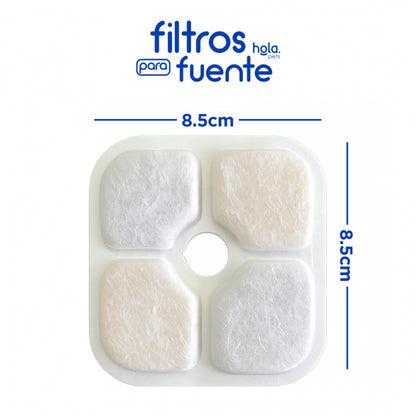 Hola Pets – Filtro para Fuente de Agua para Gato 2 Unidades