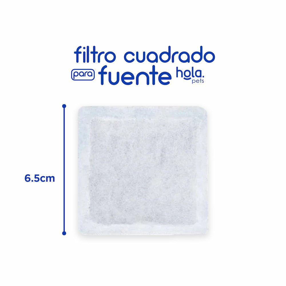 Hola Pets – Filtro para Fuente de Agua Cuadrada