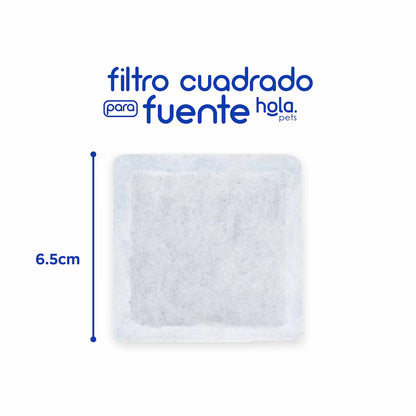 Hola Pets – Filtro para Fuente de Agua Cuadrada