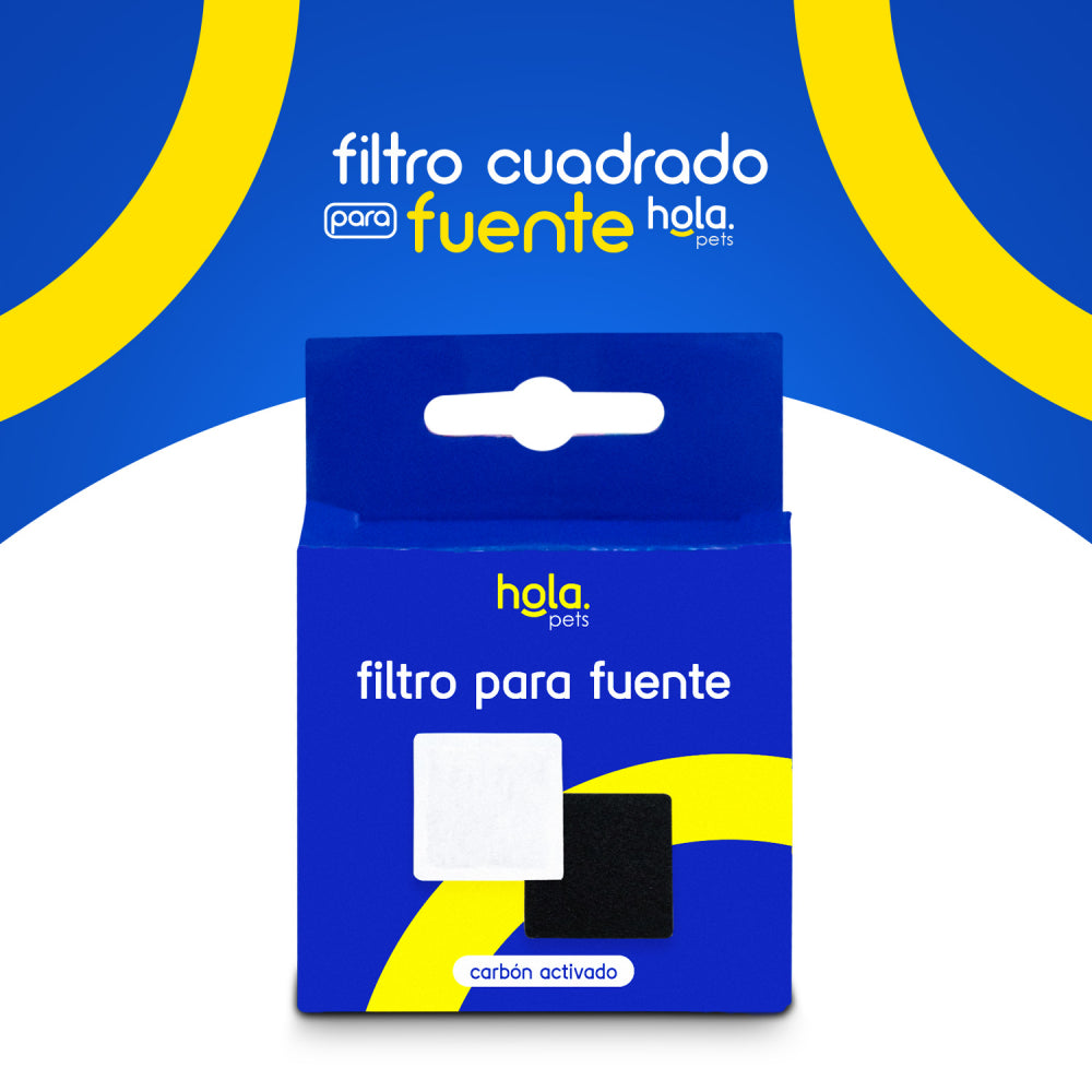 Hola Pets – Filtro para Fuente de Agua Cuadrada