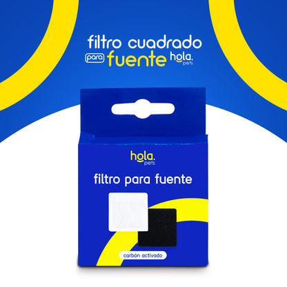 Hola Pets – Filtro para Fuente de Agua Cuadrada