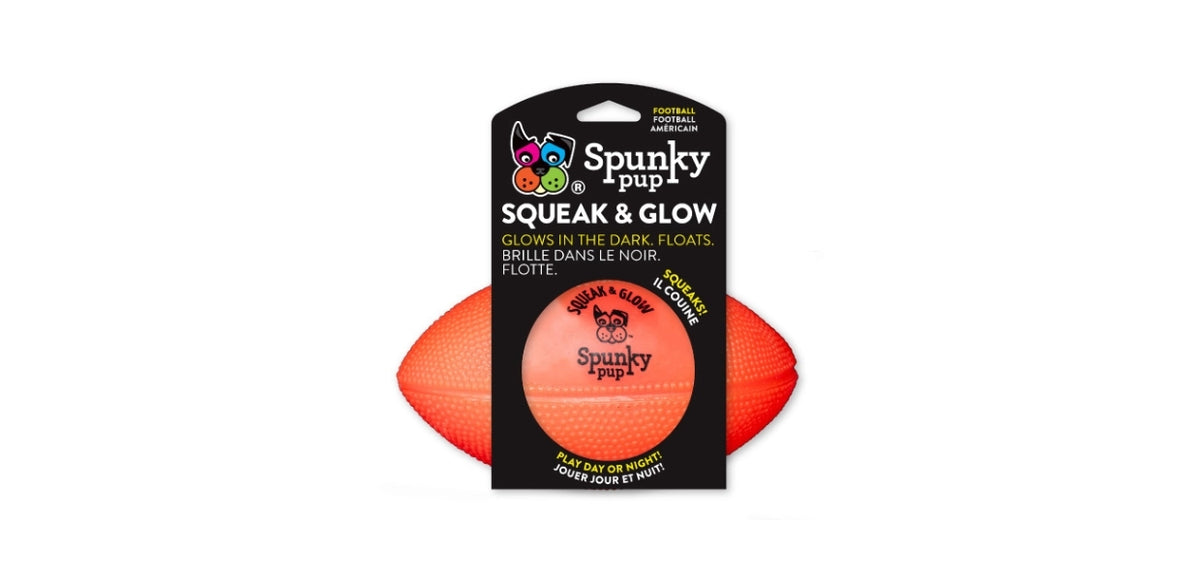 Spunky Pup – Squeak & Glow Football