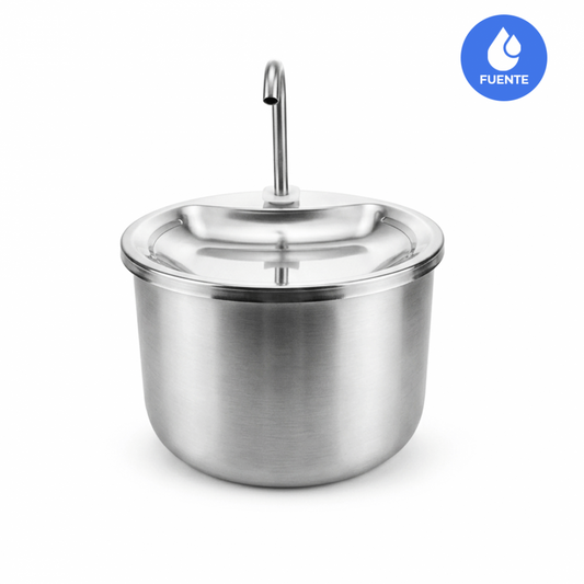 Fuente de Agua 2 L de Acero Inoxidable