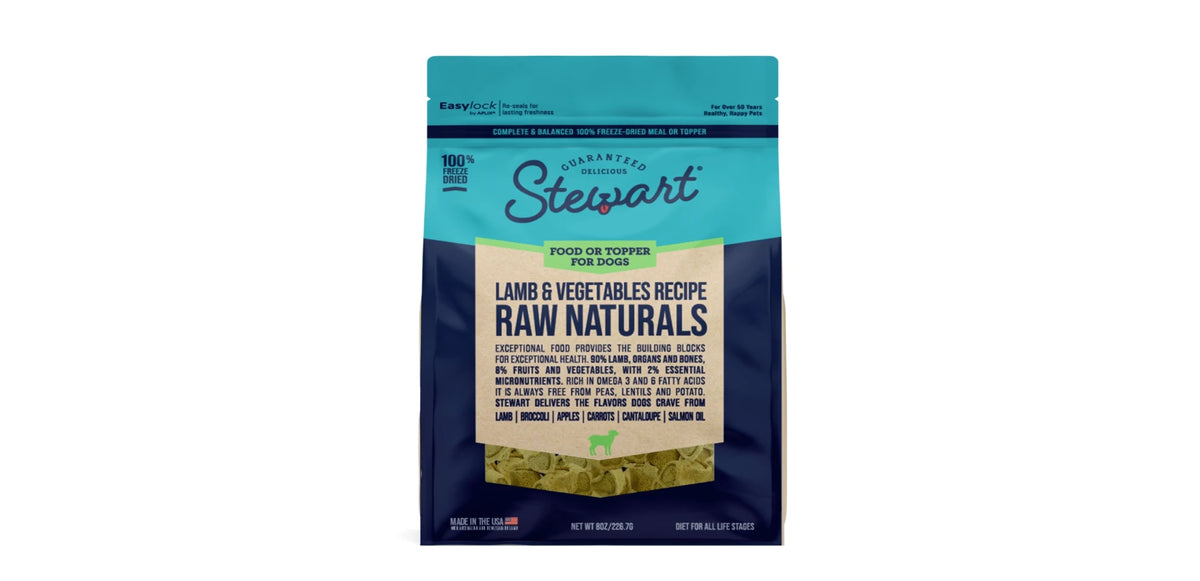 Stewart – Raw Naturals Lamb & Vegetables 226.8g