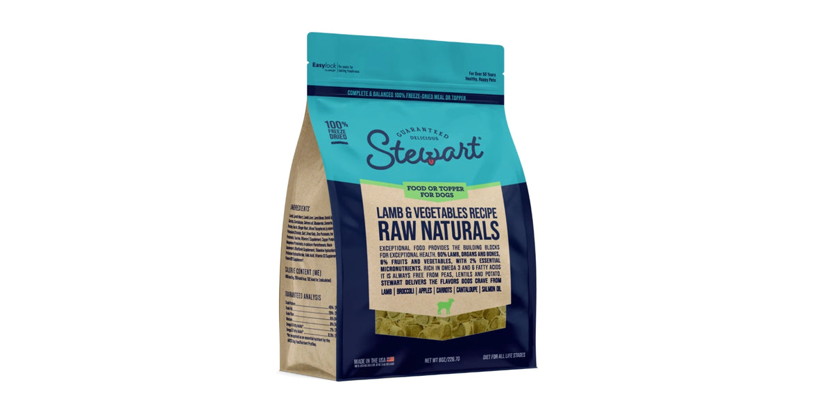 Stewart – Raw Naturals Lamb & Vegetables 226.8g