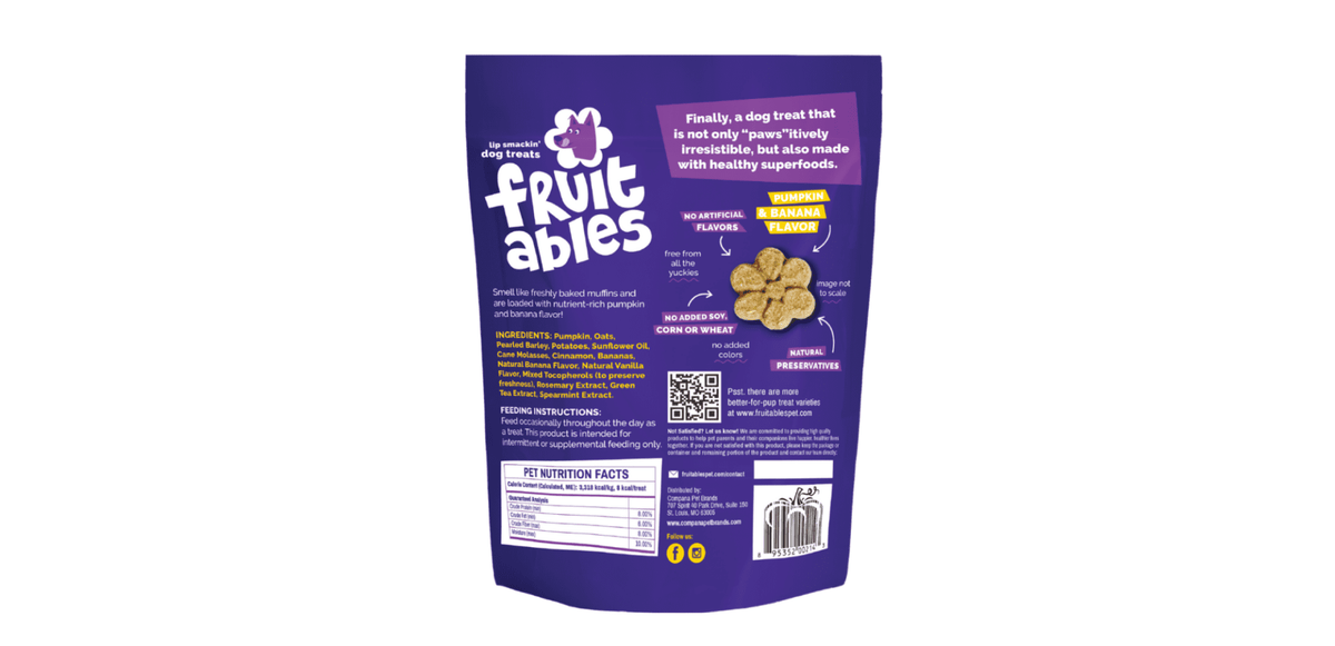 Fruitables – Premios para perros de Calabaza y Banano 198g