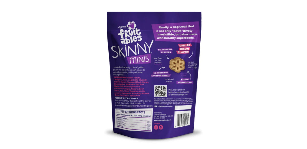 Fruitables – Snacks de Bisonte para Entrenamiento 141g