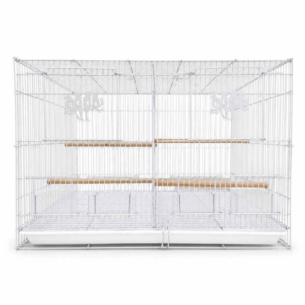 Jaula Doble Rectangular para Aves – 60 × 40 × 40 cm