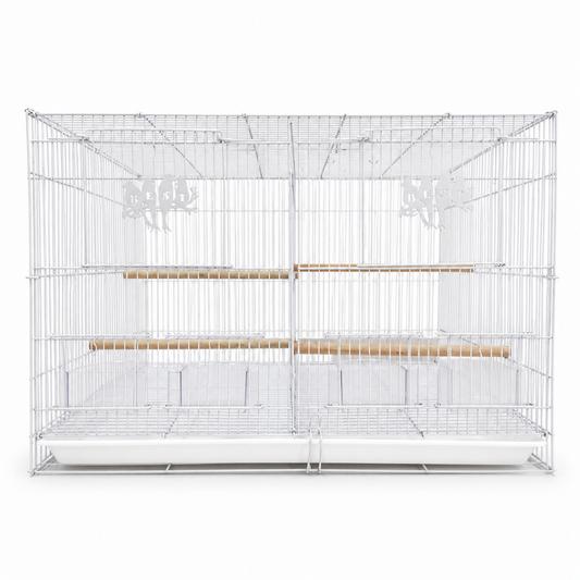 Jaula Doble Rectangular para Aves – 60 × 40 × 40 cm