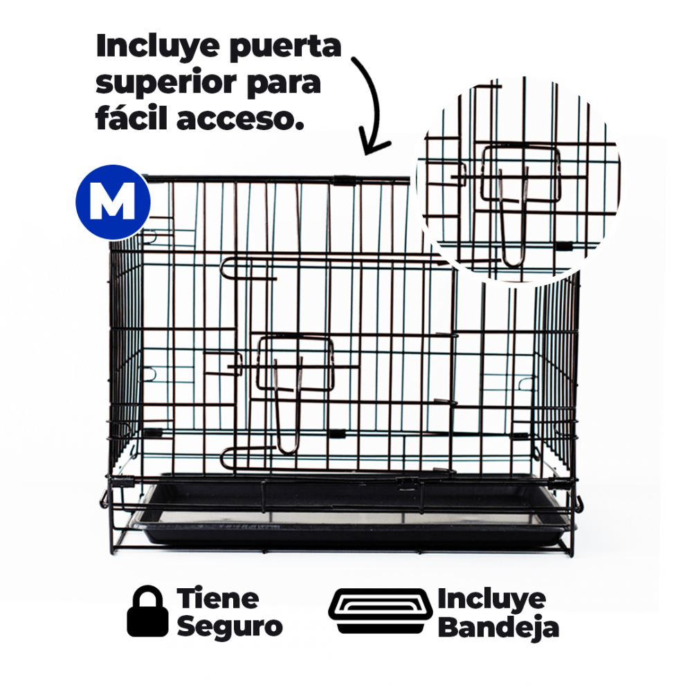 Jaula Metálica Plegable para Perros