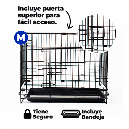 Jaula Metálica Plegable para Perros