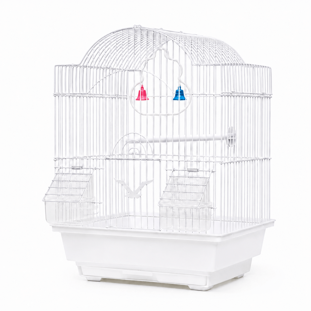 Jaula para Aves Techo Arqueado Alto – 37 × 28 × 47 cm