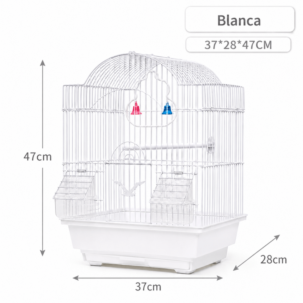 Jaula para Aves Techo Arqueado Alto – 37 × 28 × 47 cm