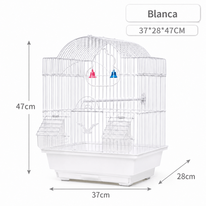 Jaula para Aves Techo Arqueado Alto – 37 × 28 × 47 cm