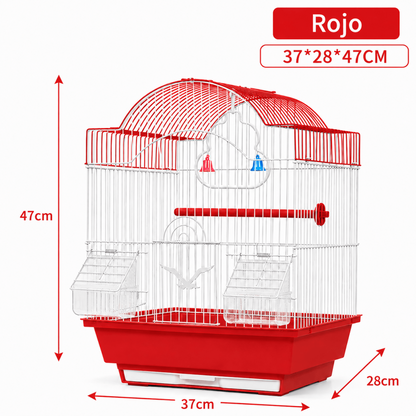 Jaula para Aves Techo Arqueado Alto – 37 × 28 × 47 cm