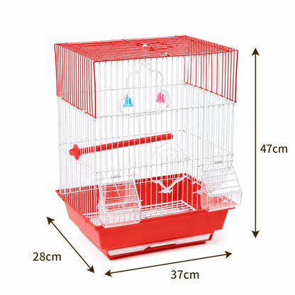 Jaula Rectangular para Aves – 37 × 28 × 47 cm
