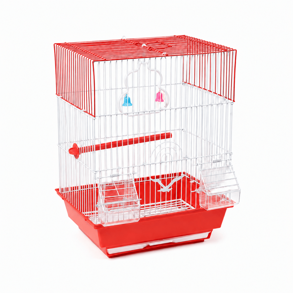 Jaula Rectangular para Aves – 37 × 28 × 47 cm