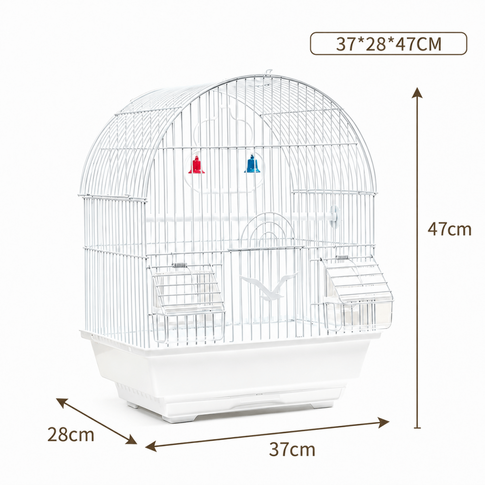 Jaula para Aves Techo Curvo – 37 × 28 × 47 cm
