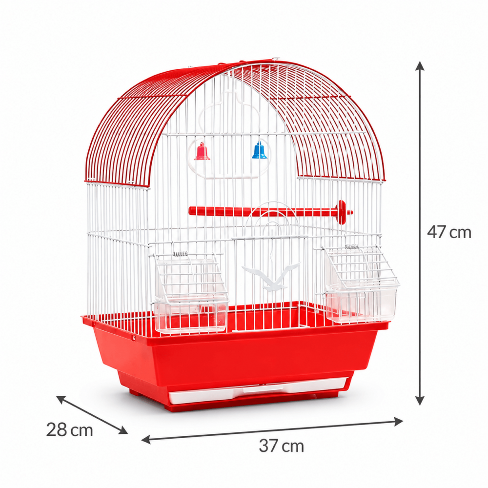 Jaula para Aves Techo Curvo – 37 × 28 × 47 cm