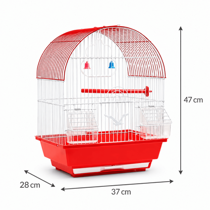 Jaula para Aves Techo Curvo – 37 × 28 × 47 cm