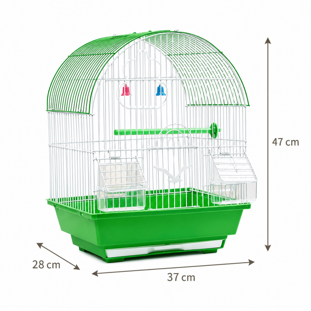 Jaula para Aves Techo Curvo – 37 × 28 × 47 cm