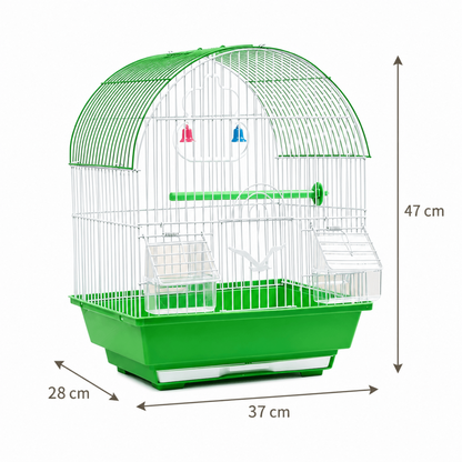 Jaula para Aves Techo Curvo – 37 × 28 × 47 cm