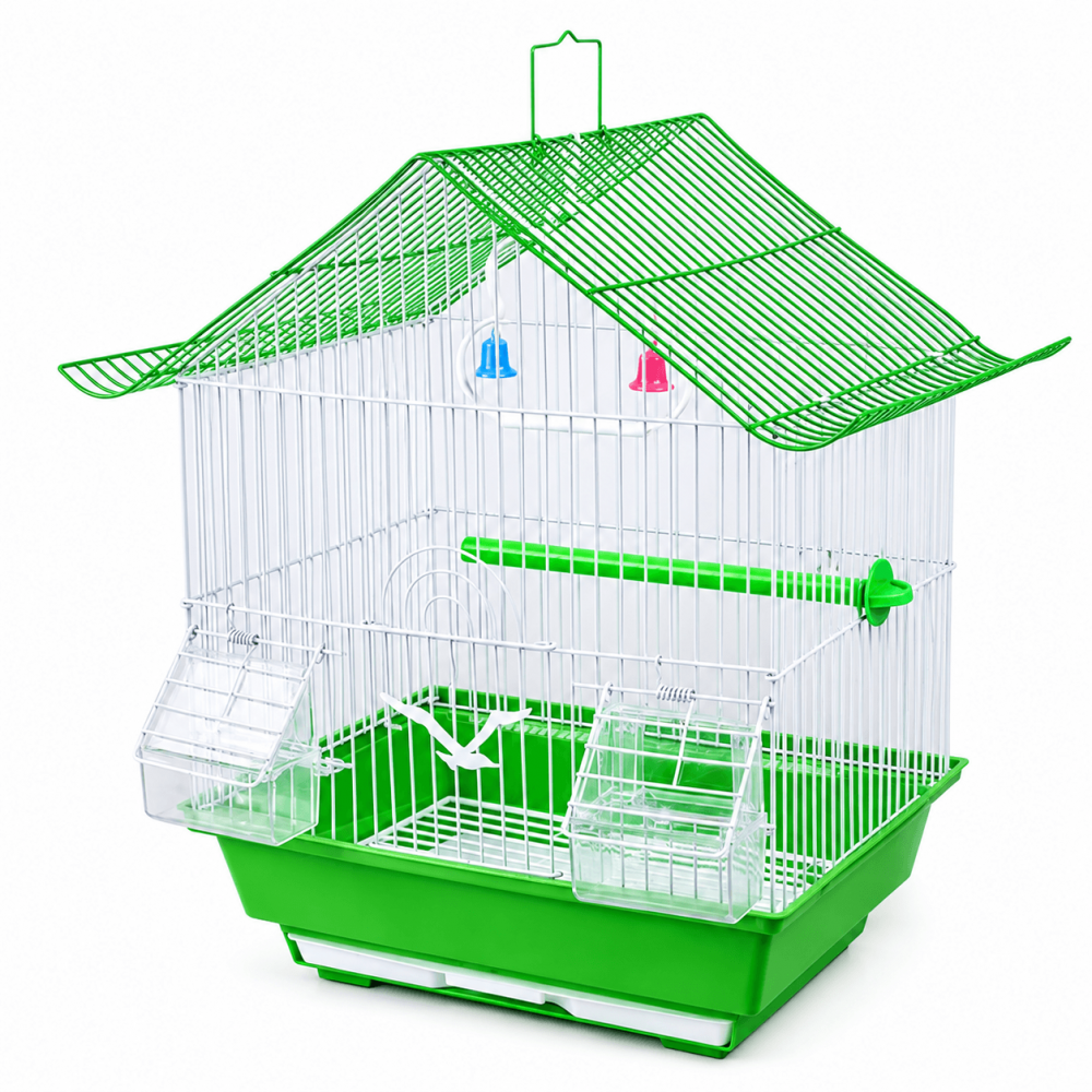 Jaula para Aves Techo Triangular – 37 × 28 × 47 cm