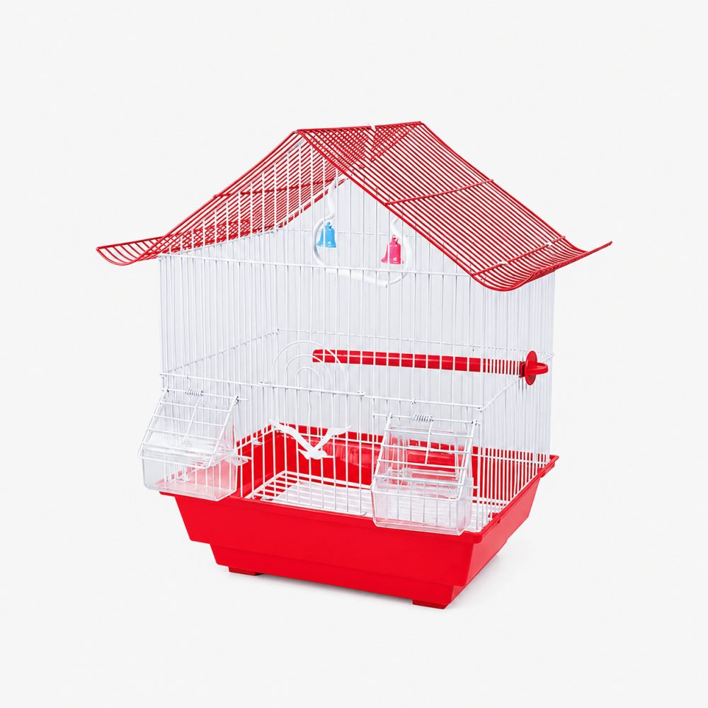 Jaula para Aves Techo Triangular – 37 × 28 × 47 cm