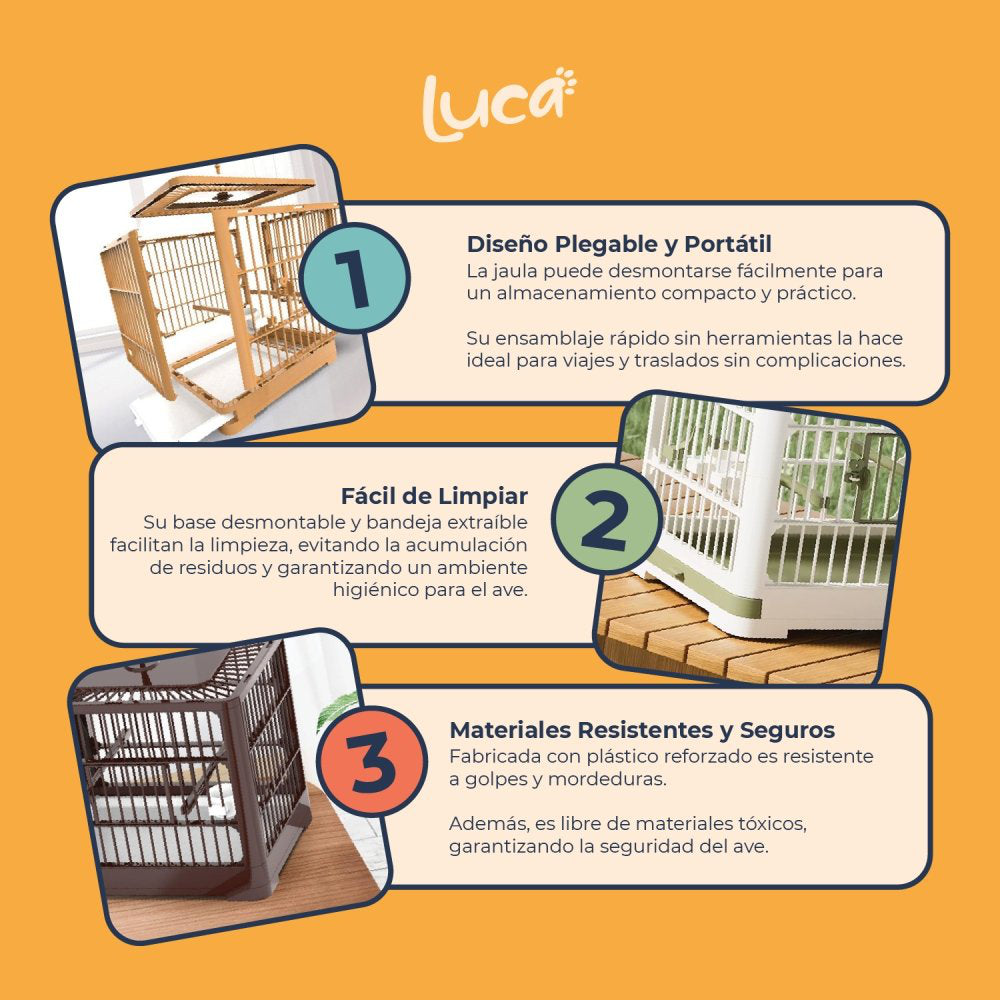 Luca – Jaula Transportadora para Aves