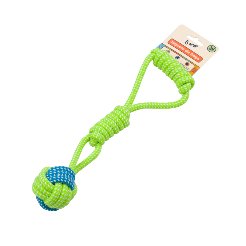 Luca – Juguete de Soga Bola con Agarre 30 cm