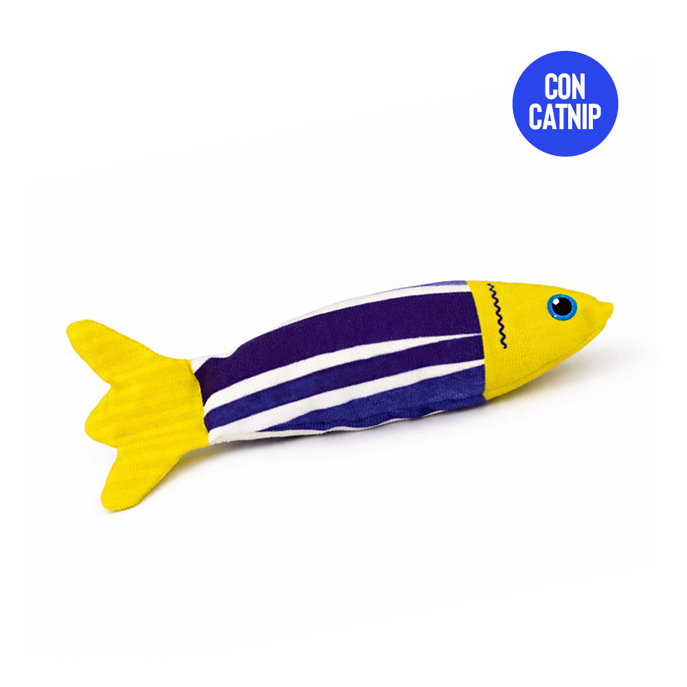 Pez de Peluche con Catnip y Sonido Crujiente