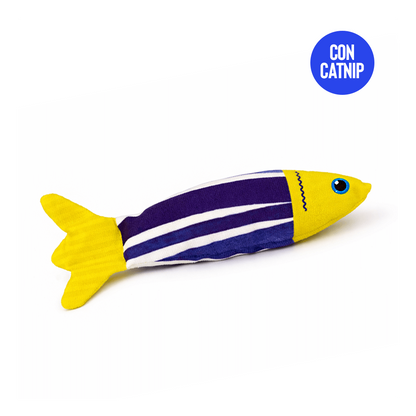 Pez de Peluche con Catnip y Sonido Crujiente