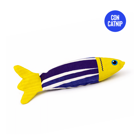 Pez de Peluche con Catnip y Sonido Crujiente