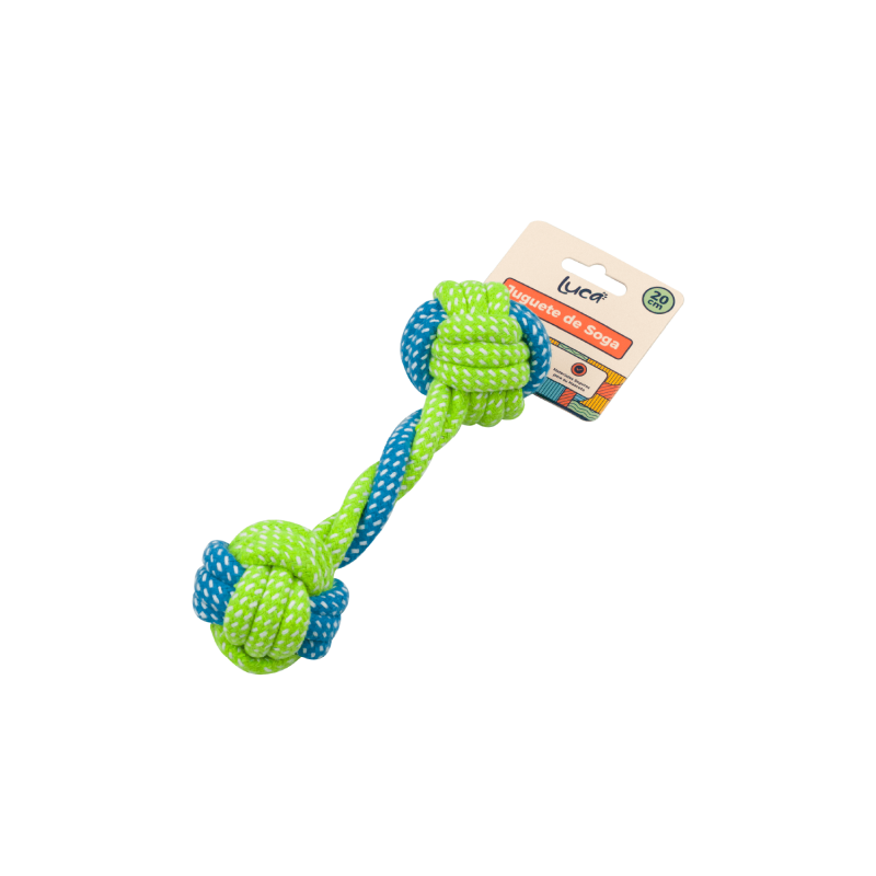 Luca – Juguete de Soga Doble Bola 20 cm