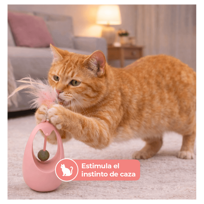 Juguete Interactivo con Catnip y Pluma
