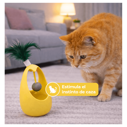 Juguete Interactivo con Catnip y Pluma