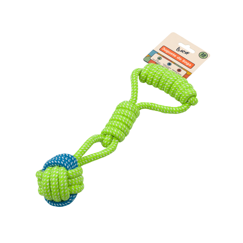 Luca – Juguete de Soga Mango y Bola 28 cm