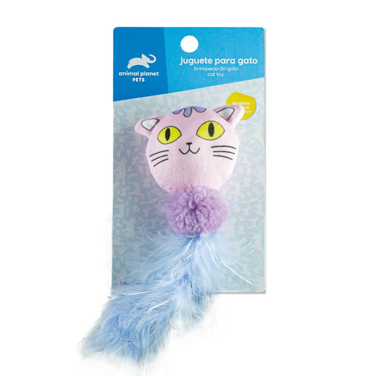 Animal Planet – Juguete Gato Místico Rosado con Plumas