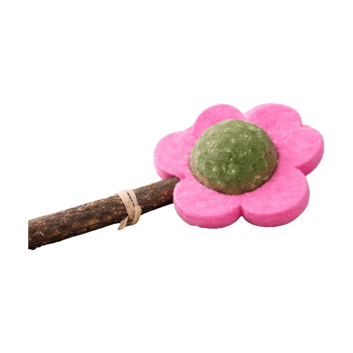 Flor con Catnip y Vara de Madera para Gato