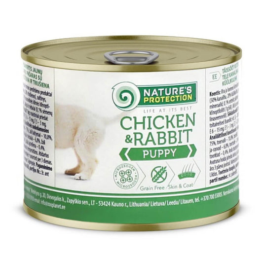 Nature's Protection – Lata Cachorro Pollo y Conejo 200 g