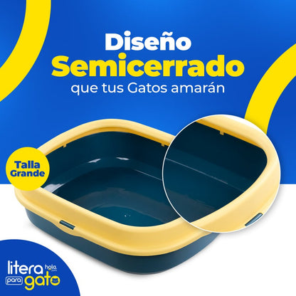 Hola Pets – Litera con Bordes Altos Desmontables y Palita
