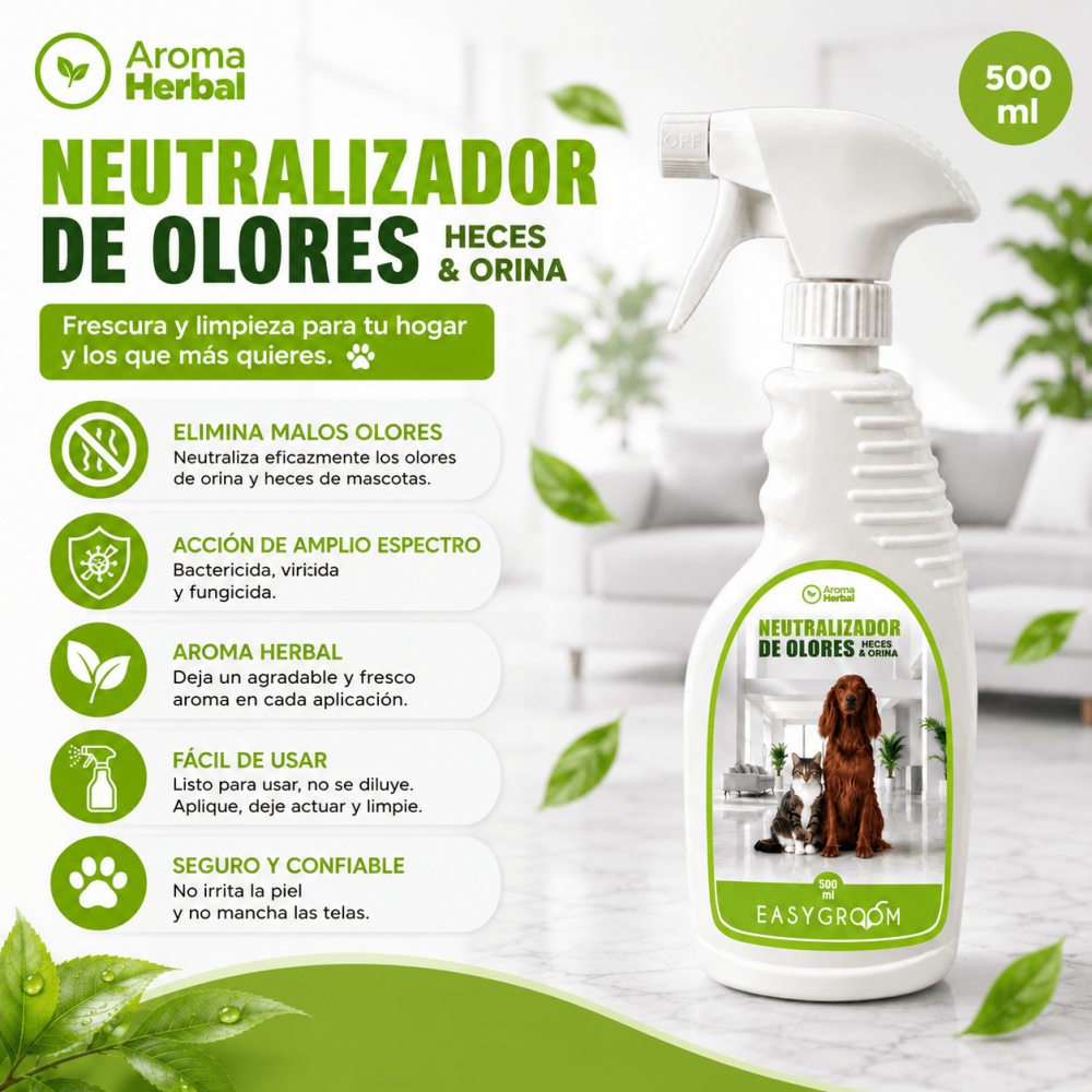 Easygroom – Neutralizador de Olores Orina y Heces 500 ml