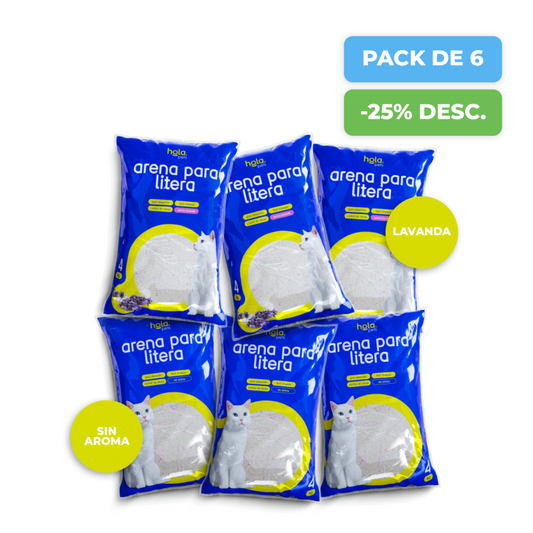 Hola Pets – Arena para Gato Pack de 6 × 4 kg