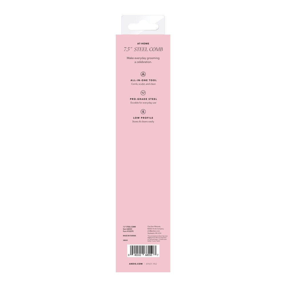 Andis – Peineta de Acero Doble 7,5 Pulgadas